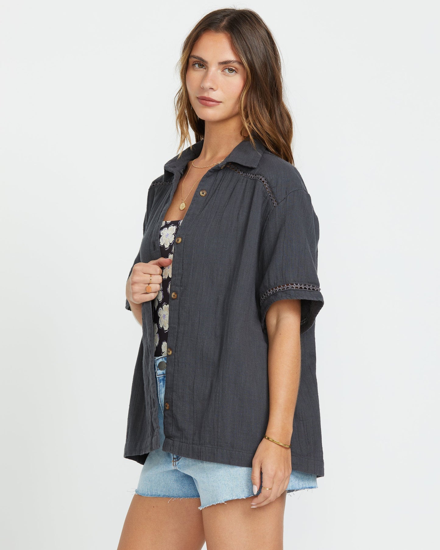 Summers End Short Sleeve Shirt - Black Sands