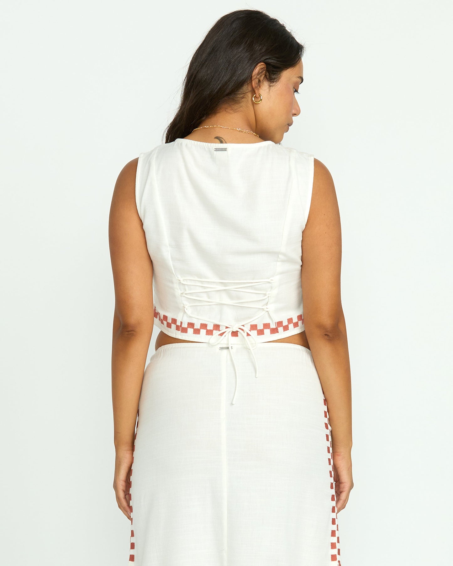 Secret Cove Woven Top - Salt Crystal