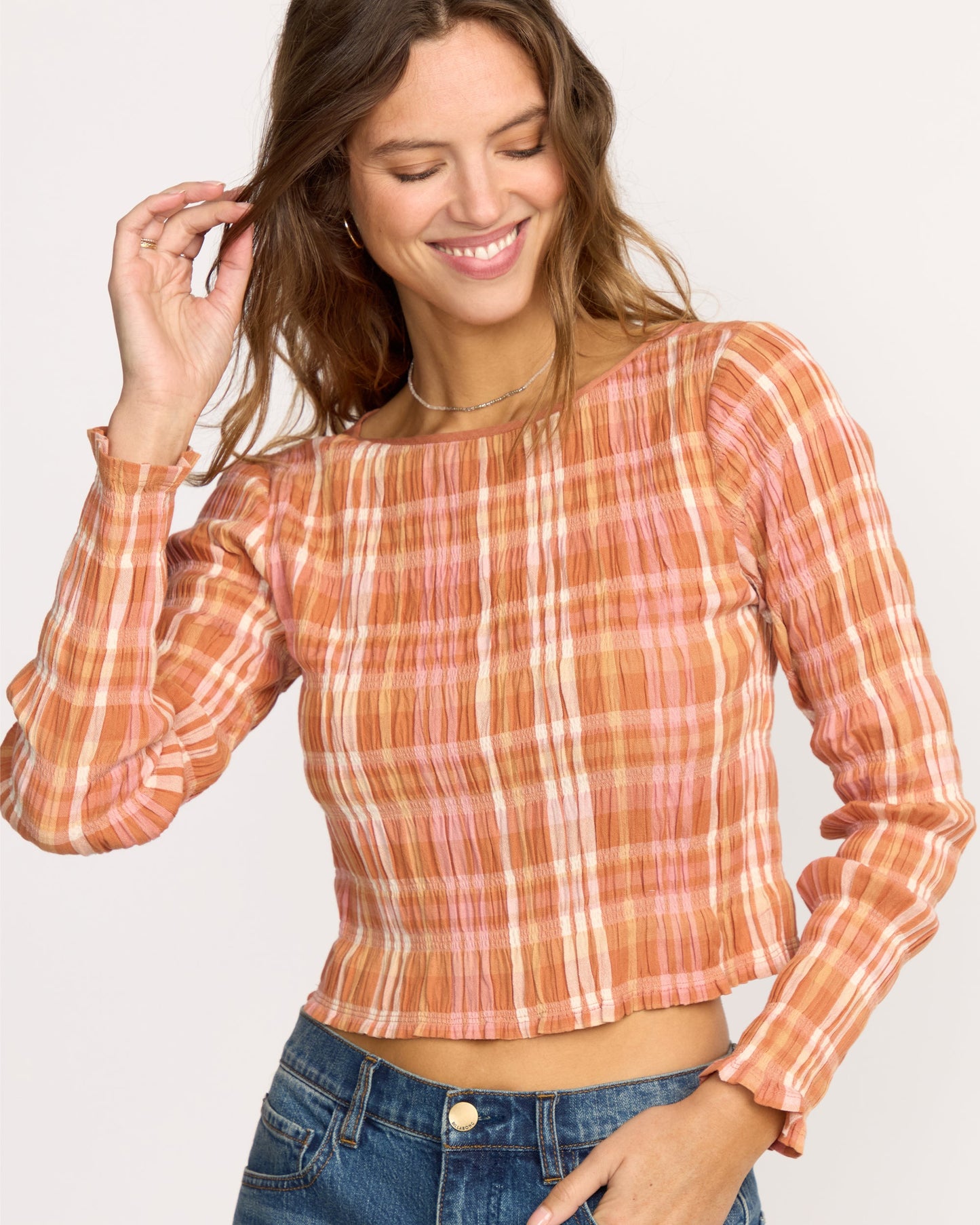 Check Me Out Long Sleeve Shirt - Sunburnt