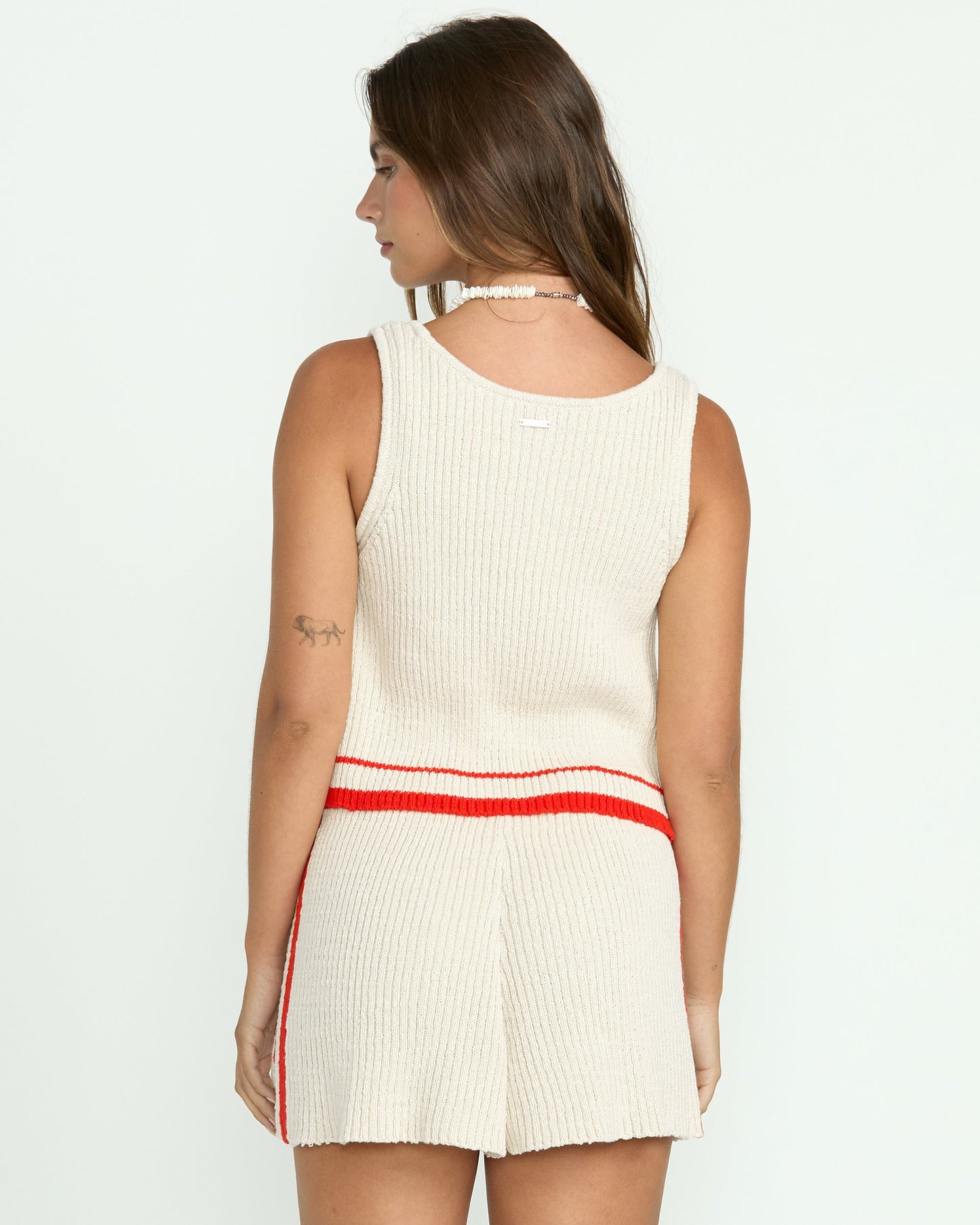 Summery Nights Ribbed Tank - Whitecap
