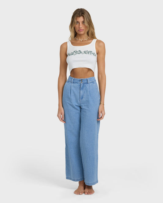 Wave Washed Pants - Sea Blue