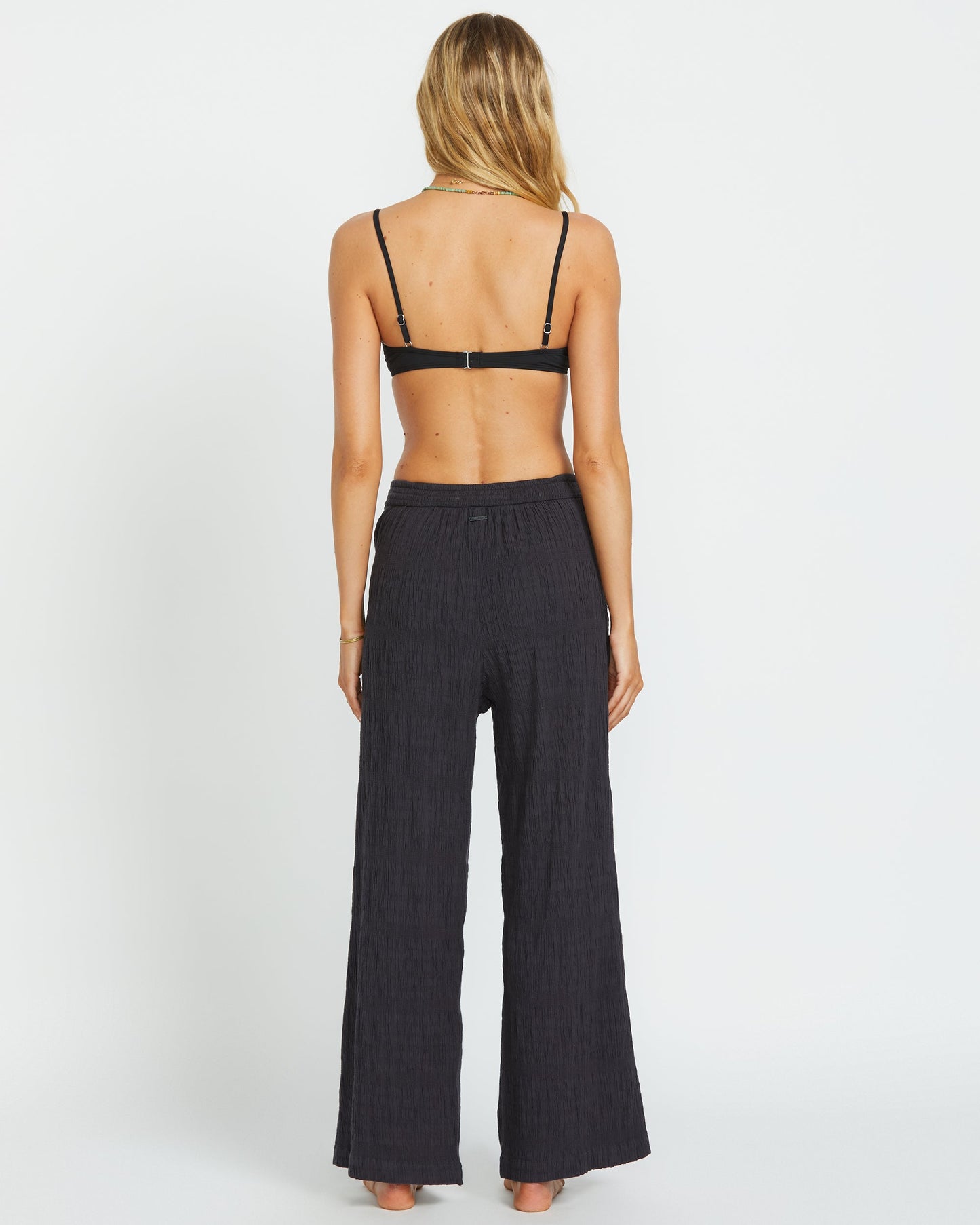 Sandy Shore Elastic Waist Pants - Black Sands