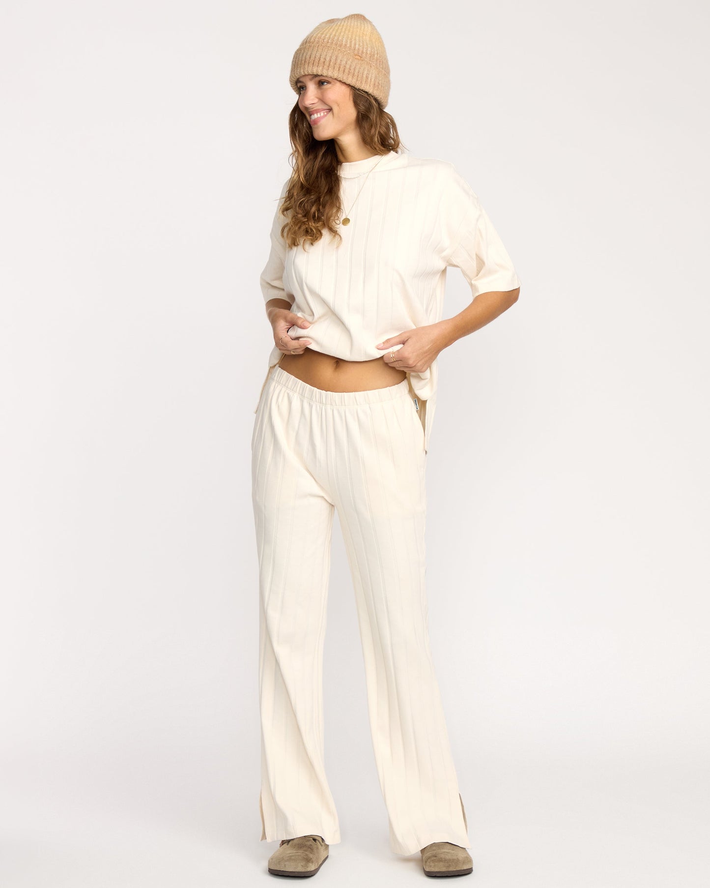Cass Knit Pants - Whitecap