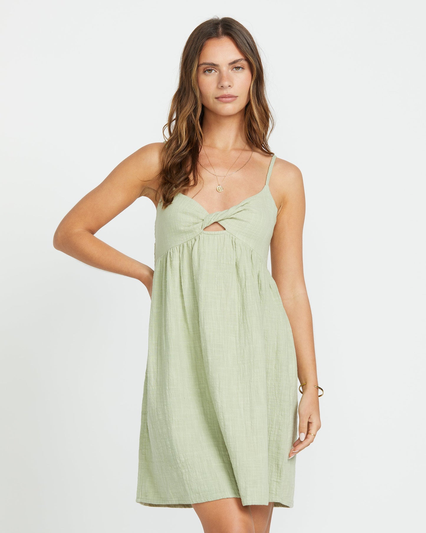 In A Twist Dress - Pistachio