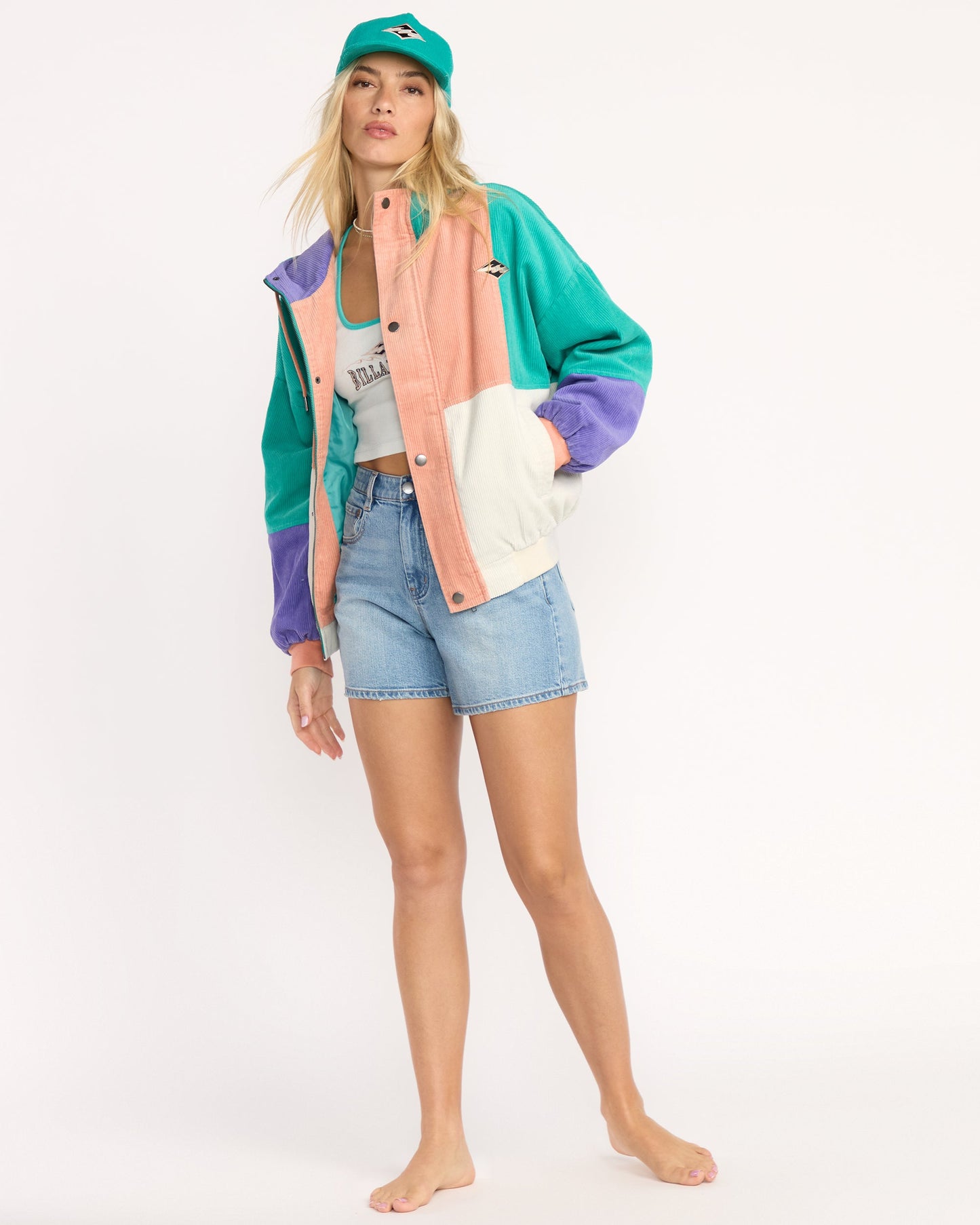 Set The Tone Jacket - Aqua Haze
