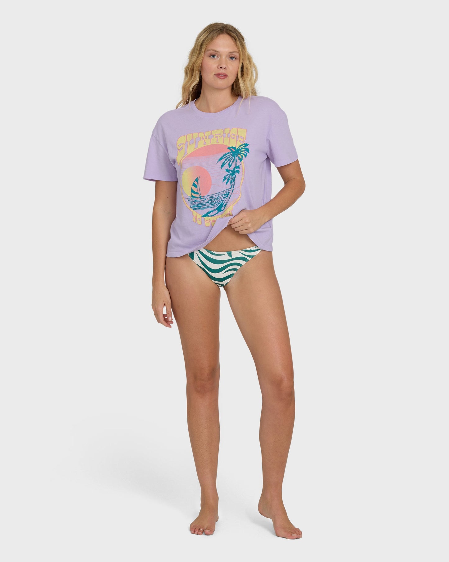 Sunrise To Sunset Short Sleeve T-Shirt - Peaceful Lilac
