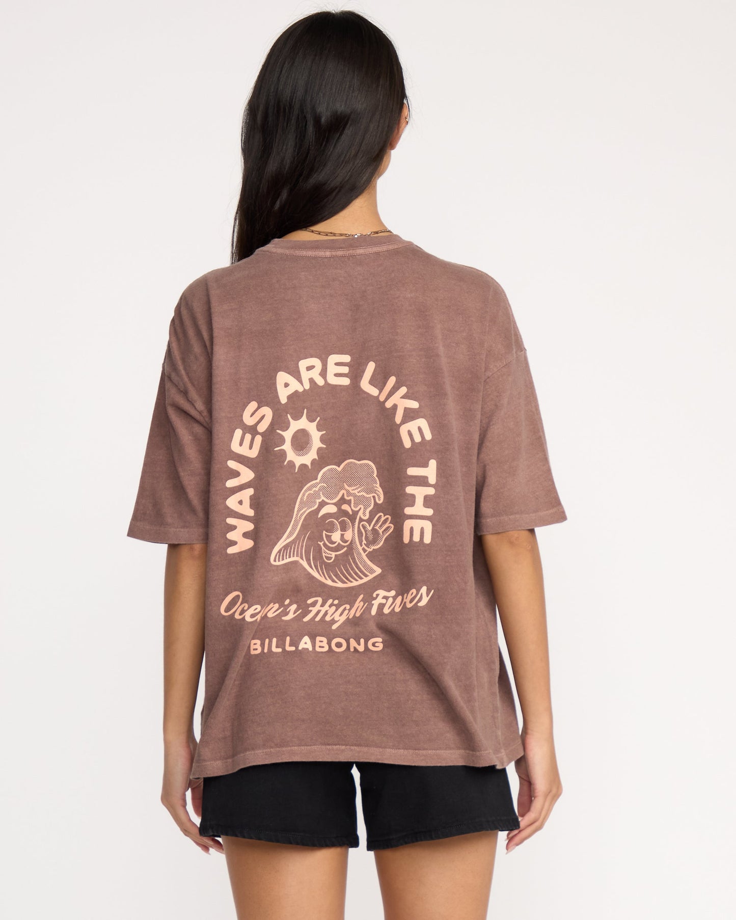 The Great Waves T-Shirt - Espresso