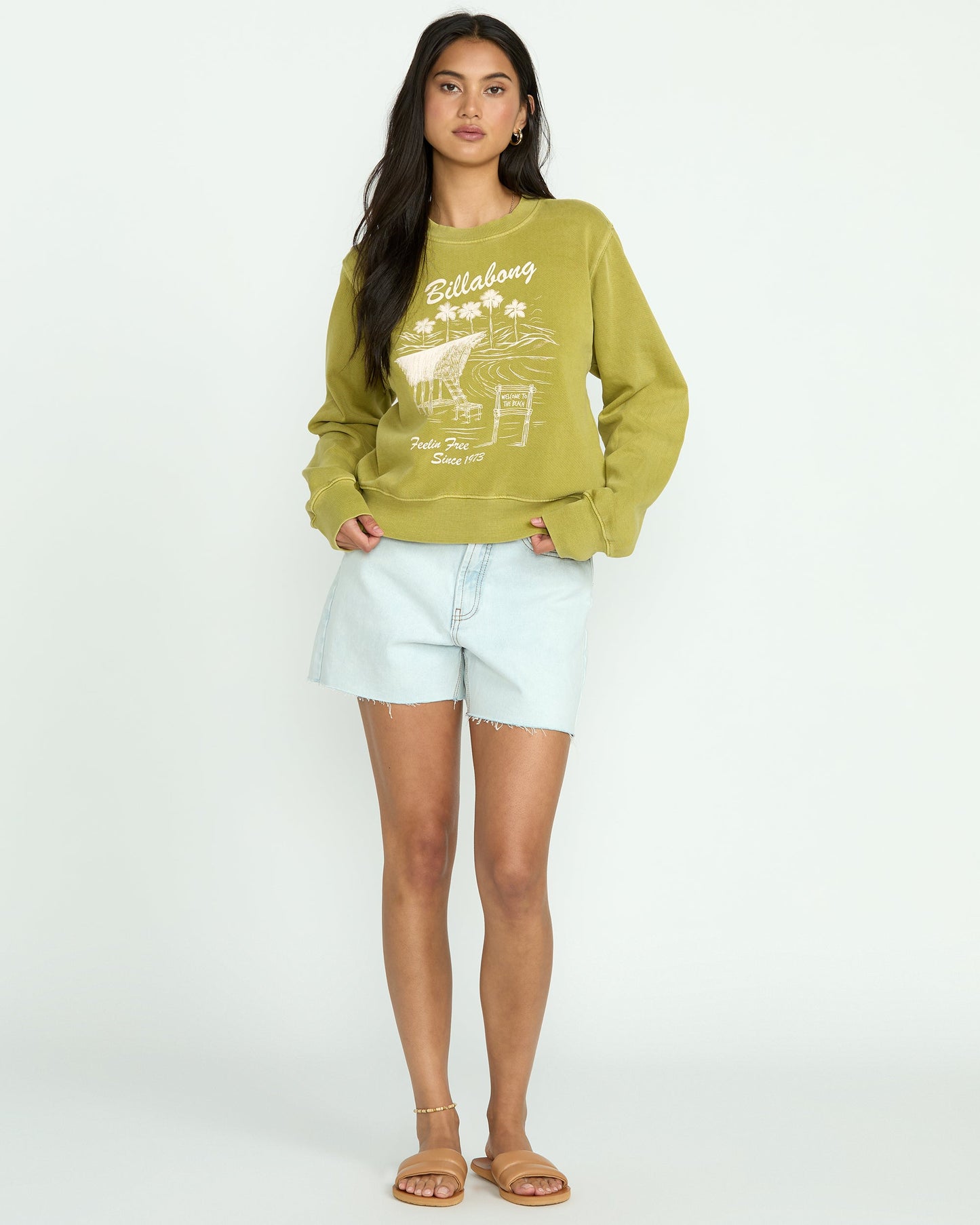 From Paradise Crewneck Sweatshirt - Sea Moss
