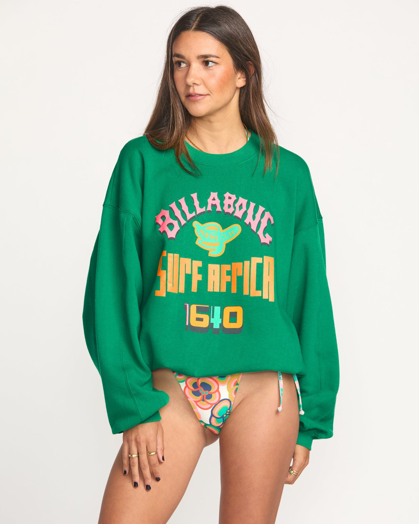 Billabong x Mami Wata Kendal Crewneck Sweatshirt - Emerald Green