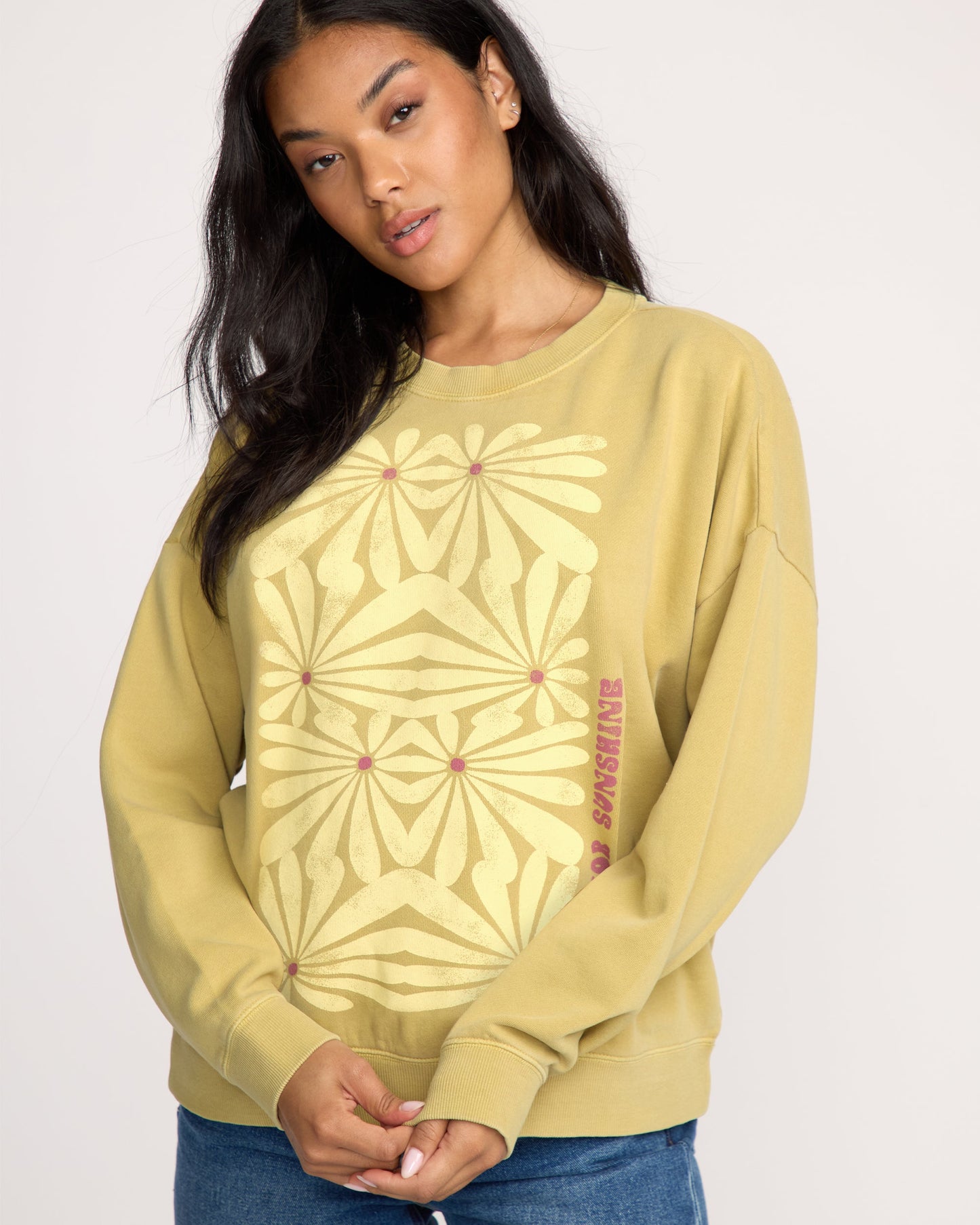 Echo Crewneck Sweatshirt - Light Olive