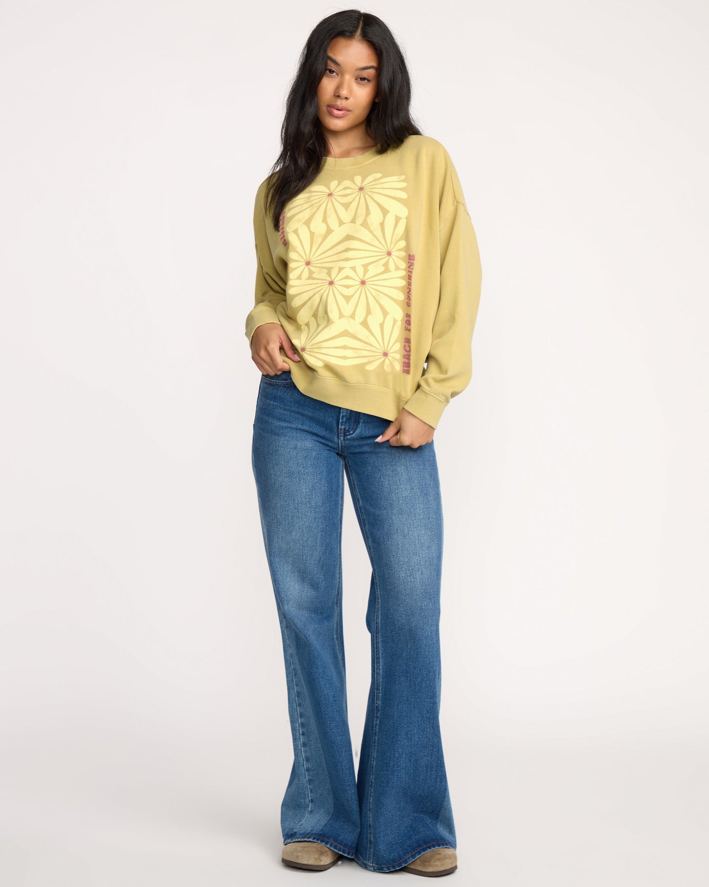 Echo Crewneck Sweatshirt - Light Olive