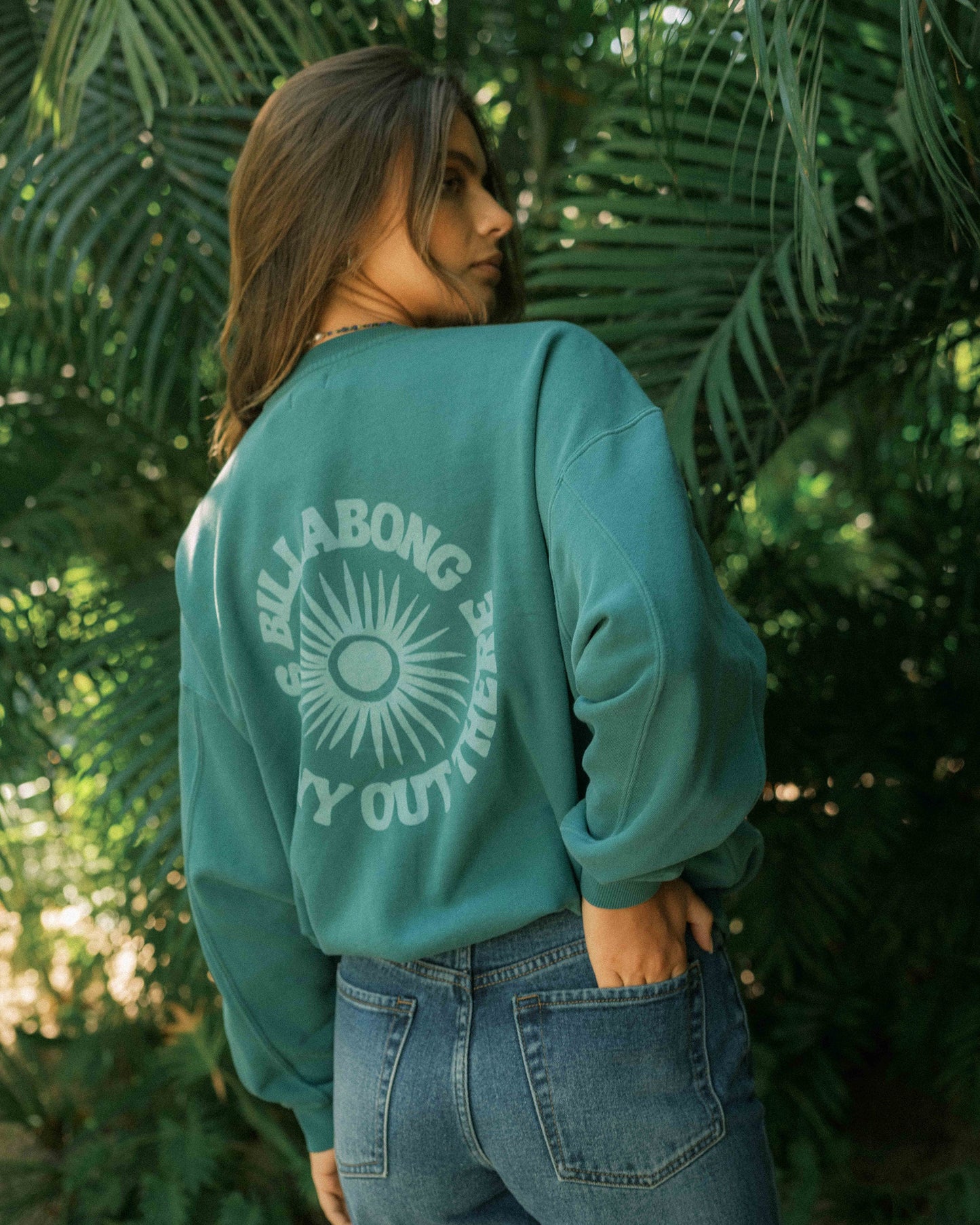 Time For Kendal Crewneck Sweatshirt - Evergreen