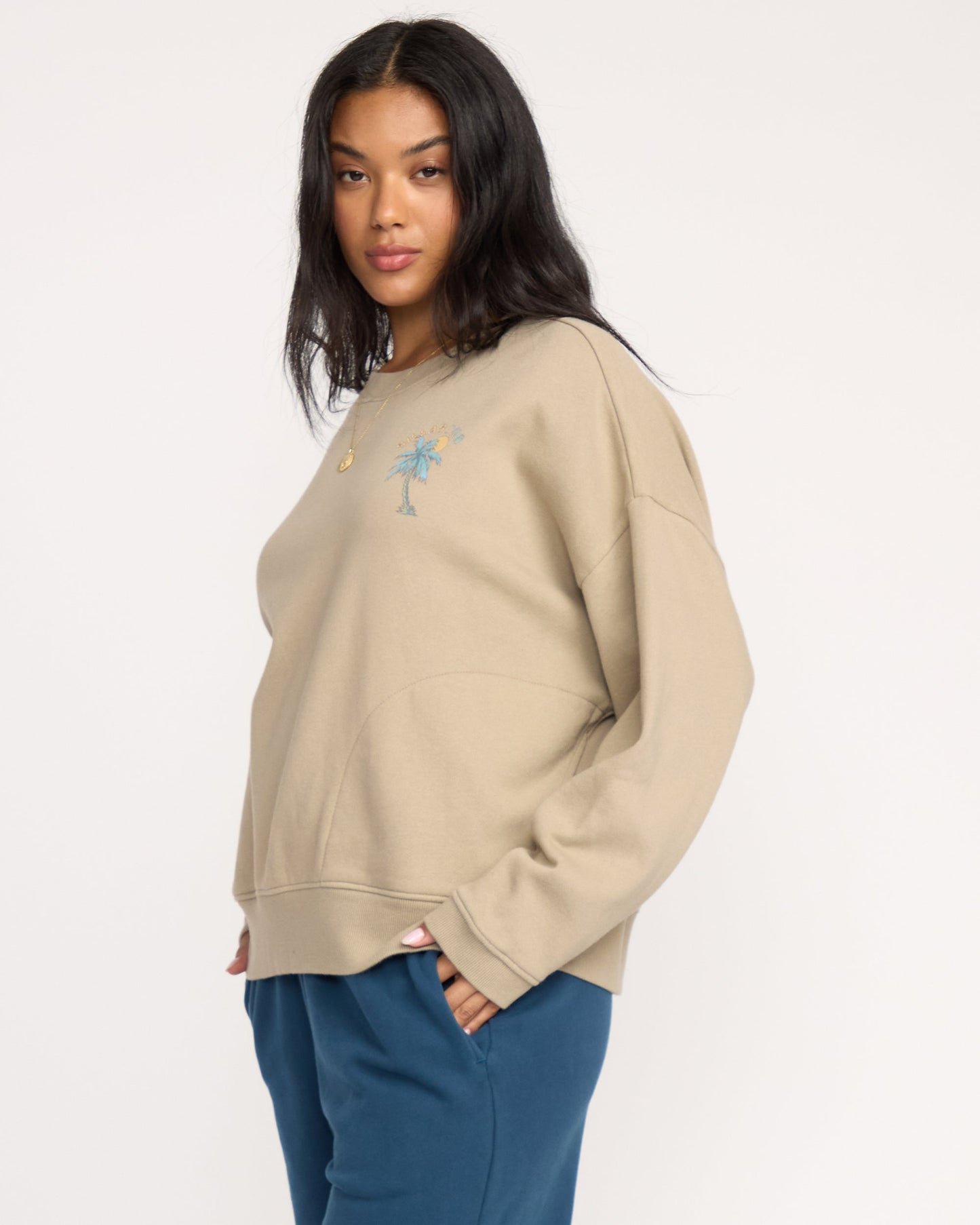 Palmin Camp Crewneck Sweatshirt - Cobblestone