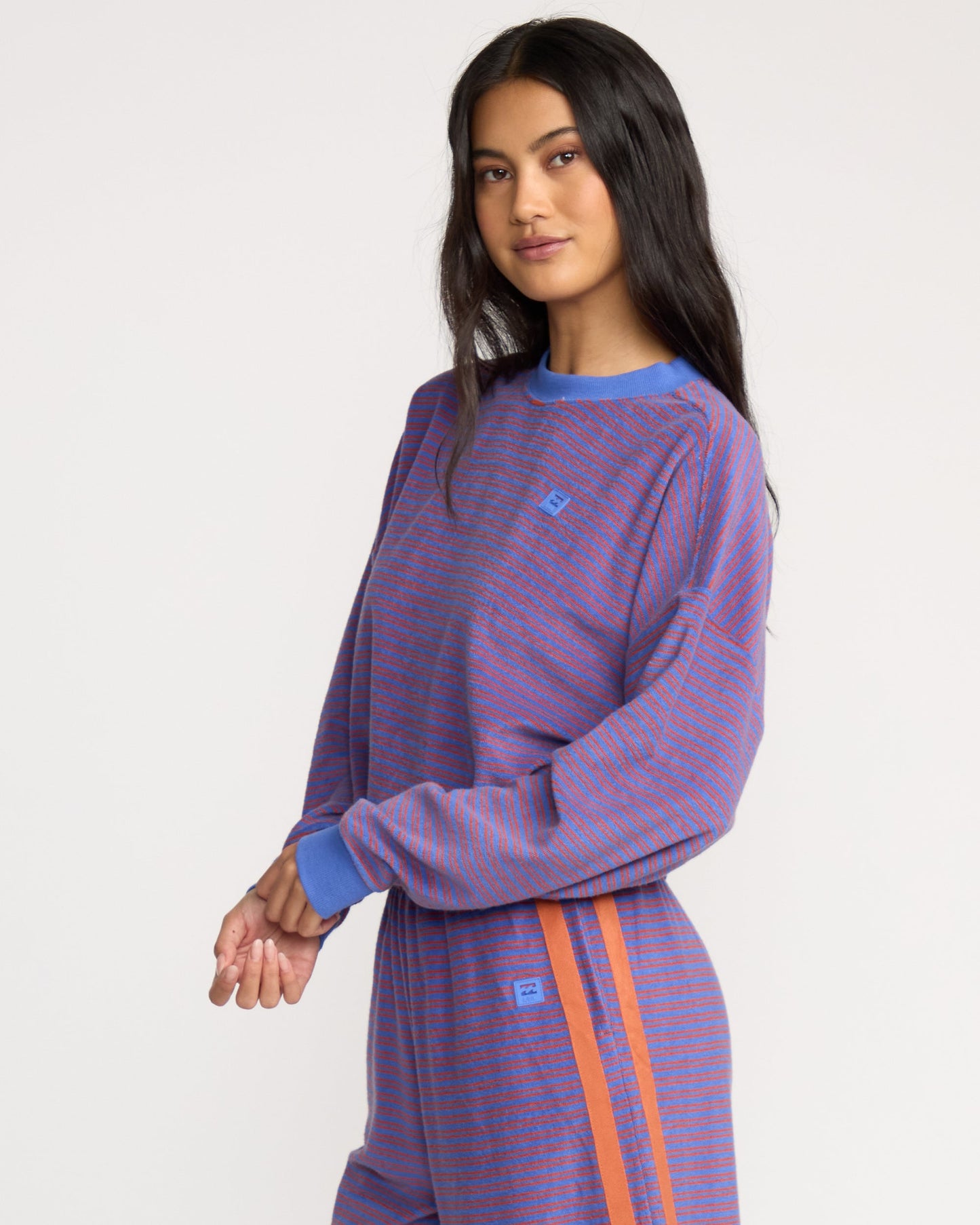 Waves For Days Terry Crewneck Sweatshirt - Iris