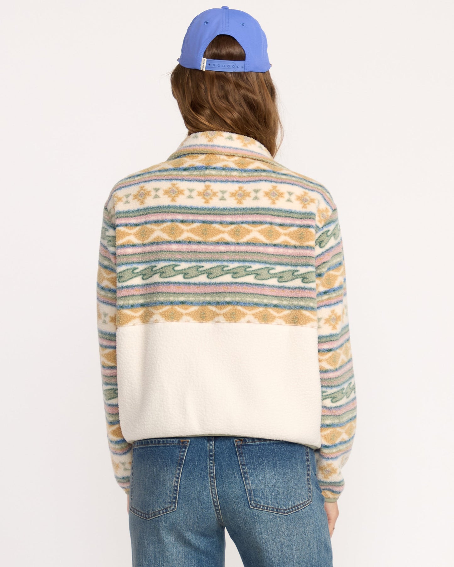Rock Jetty Mock Neck Zip Sweatshirt - Whitecap