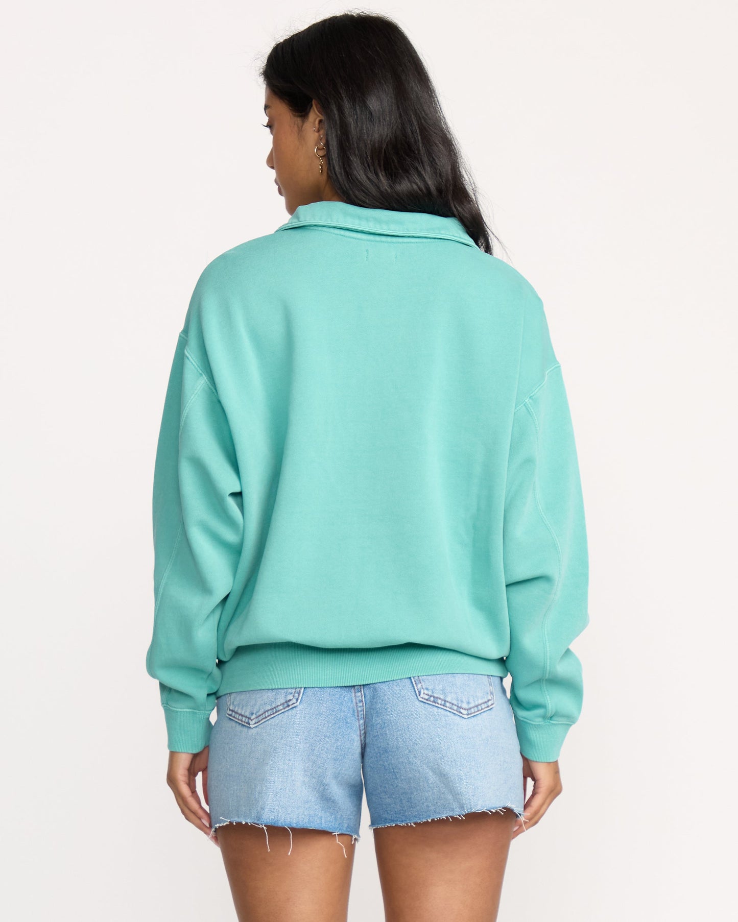 Hula Half Zip Sweatshirt - Blue Bird