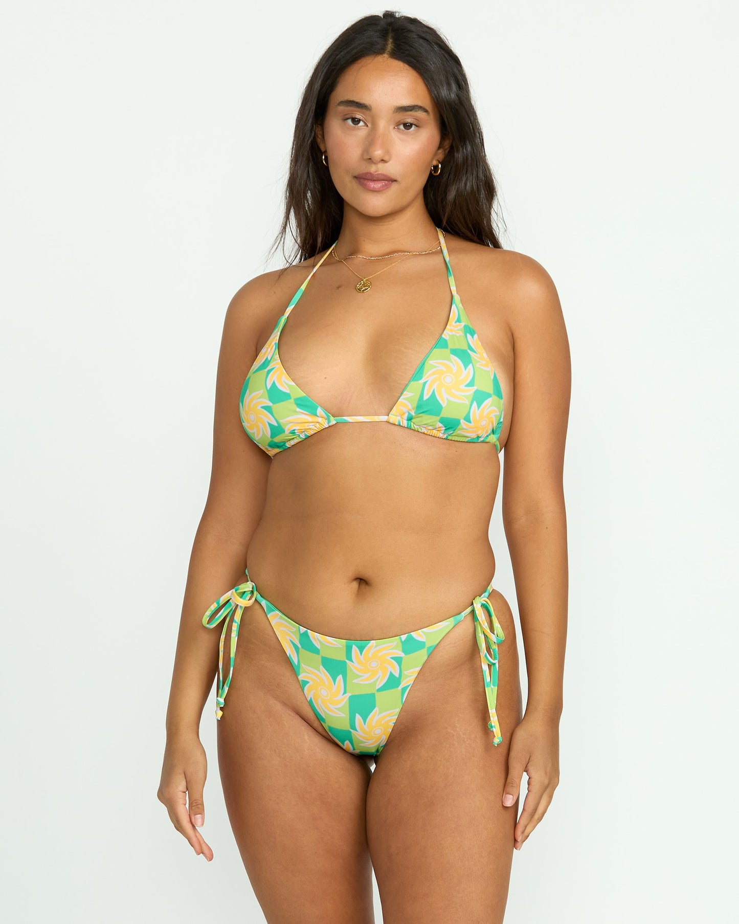 Trippin On Sun Multi Triangle Bikini Top - Multi
