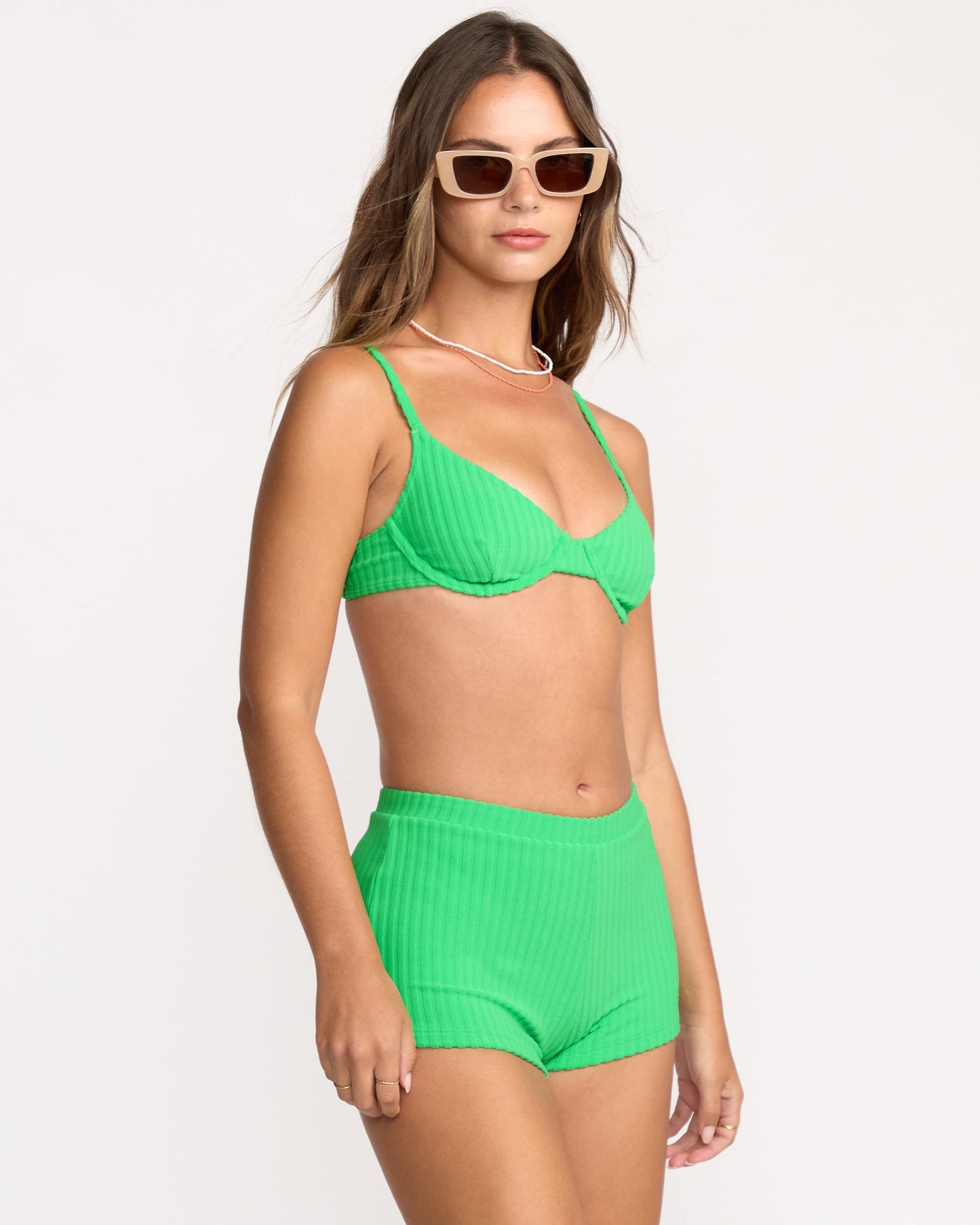 Josie In The Loop Boyshort Bikini Bottom - Jungle Green