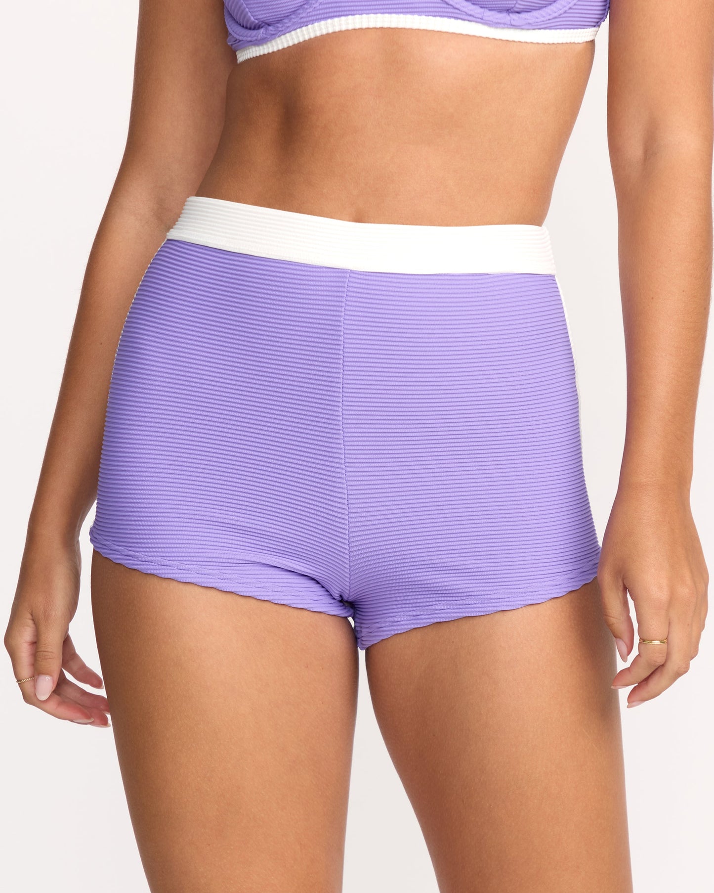 Tanlines Surf Short Bikini Bottom - Purple Punch