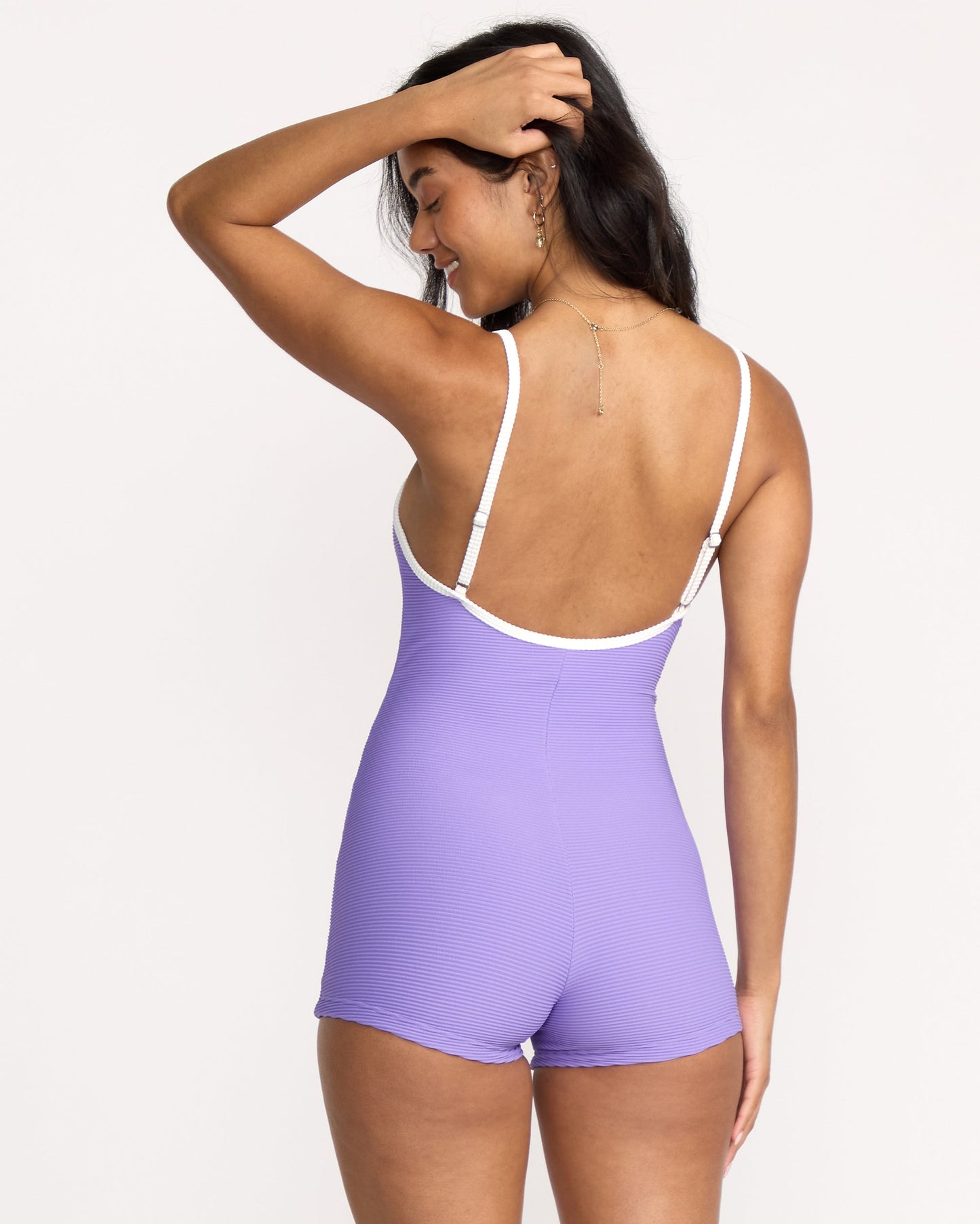 Tanlines Retro Tank Surfsuit - Purple Punch