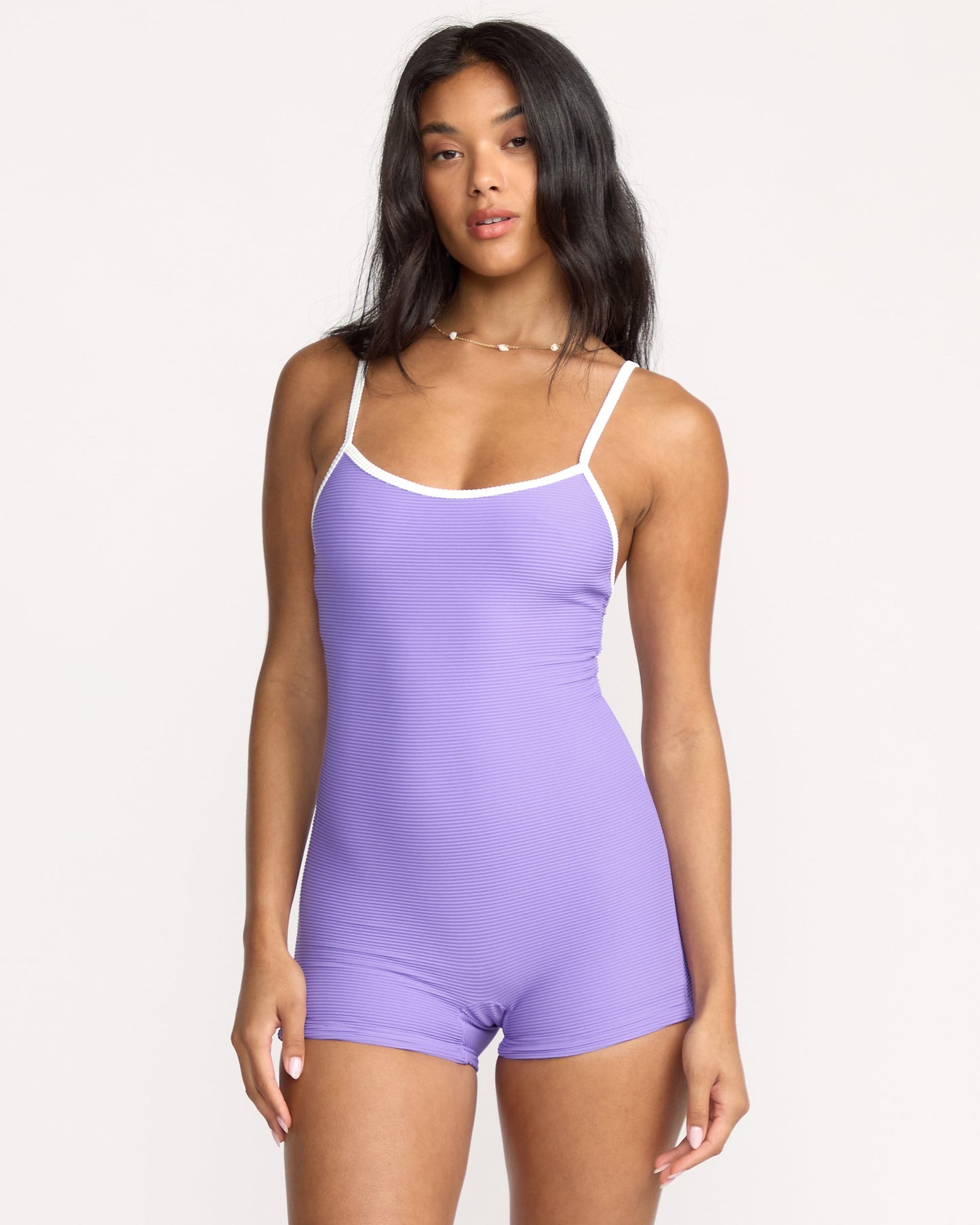 Tanlines Retro Tank Surfsuit - Purple Punch