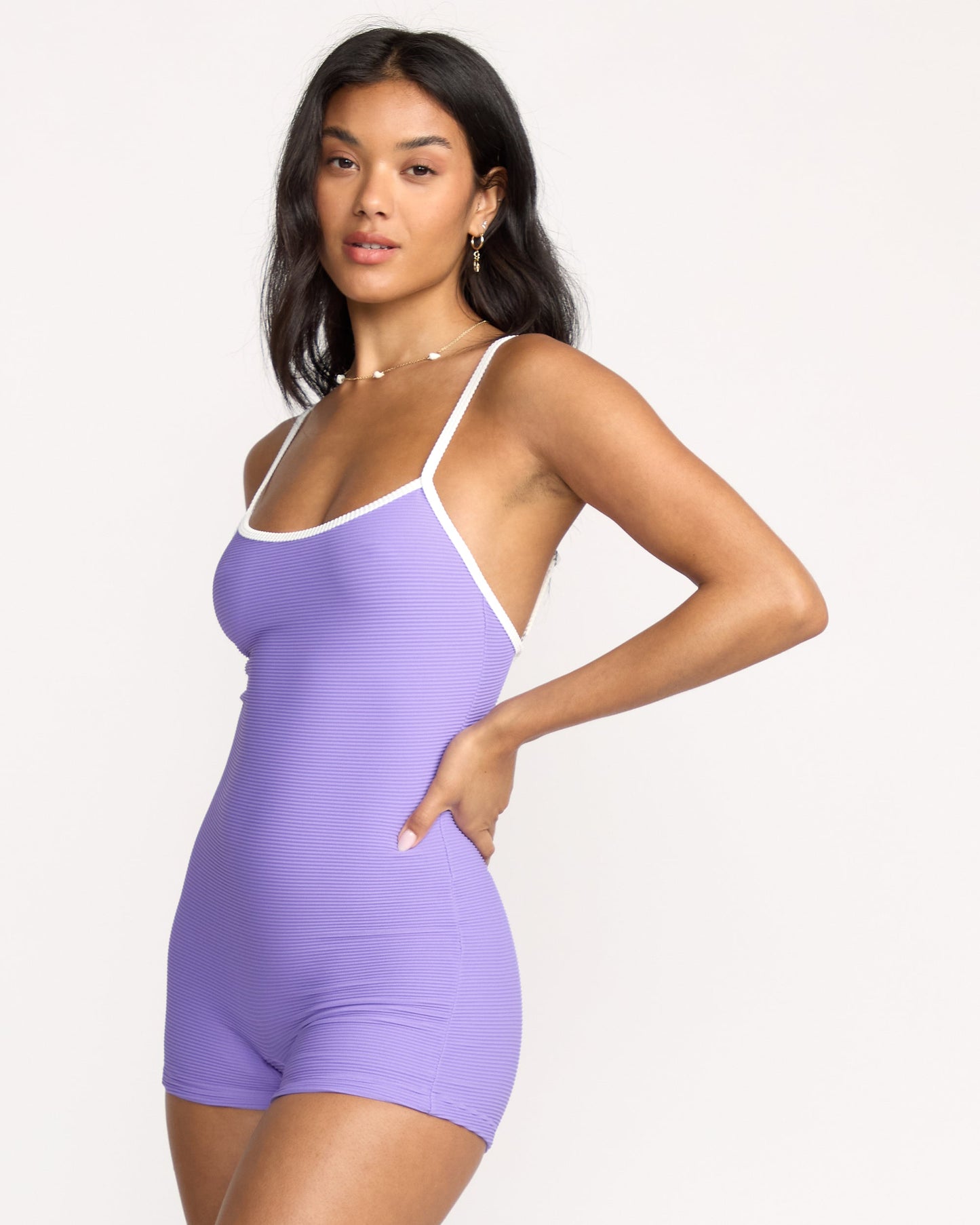 Tanlines Retro Tank Surfsuit - Purple Punch