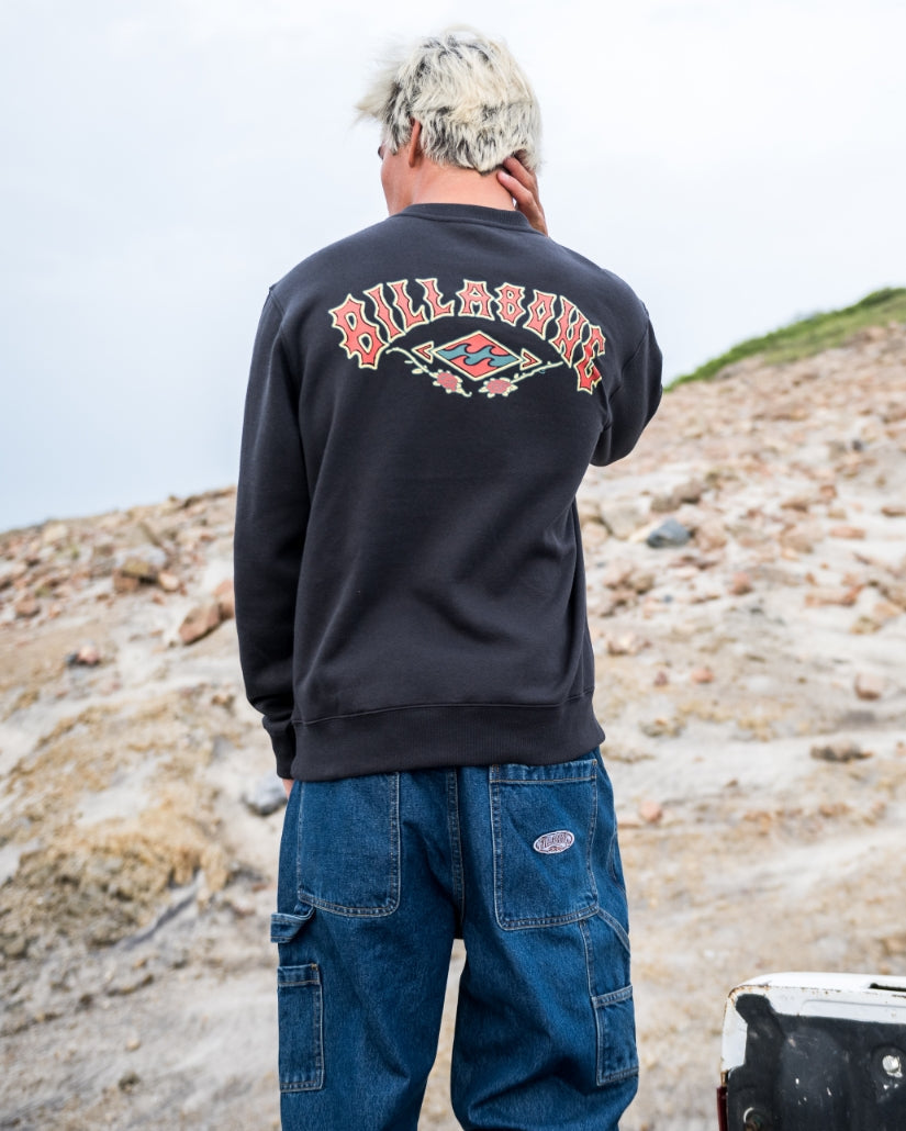 Short Sands Crewneck Sweatshirt - Washed Black