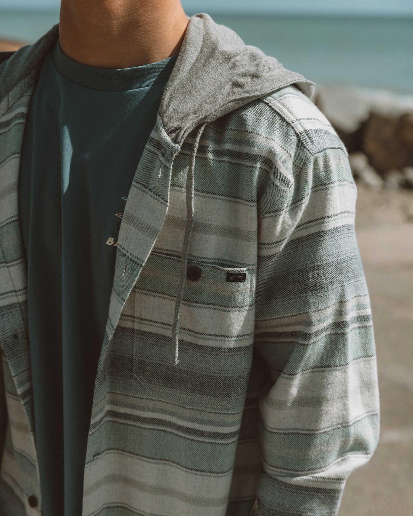 Baja Long Sleeve Flannel Shirt - Oatmeal
