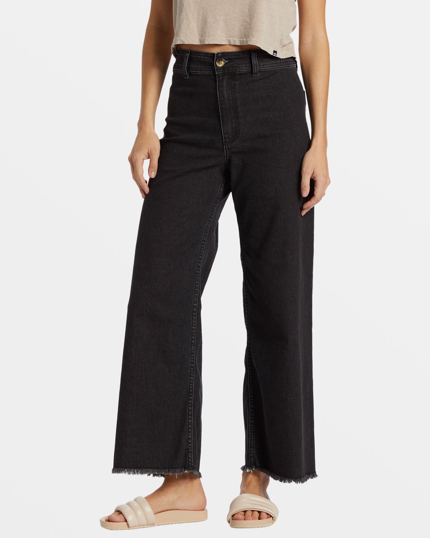Free Fall High-Waist Pants - Black Rinse