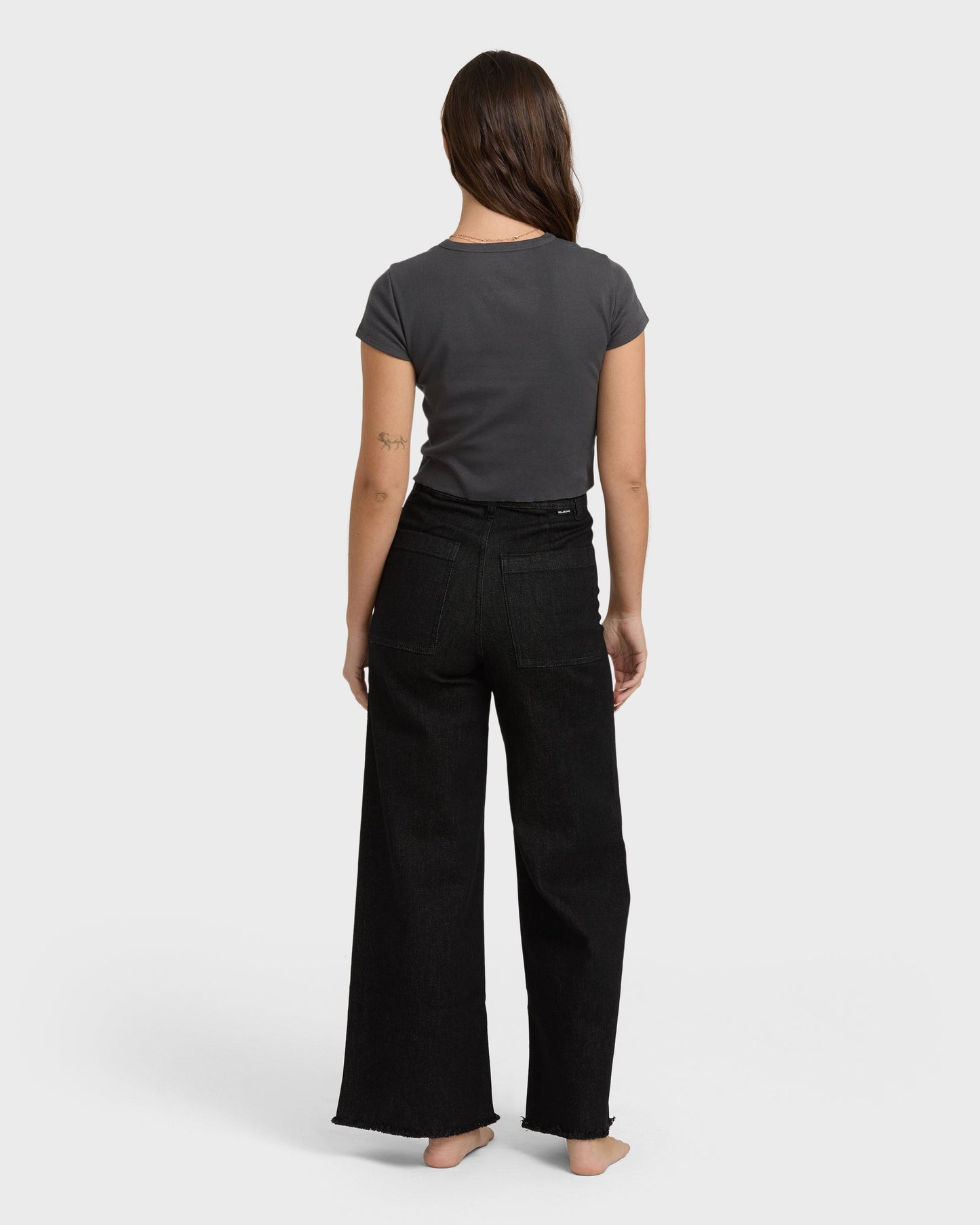 Free Fall High-Waist Pants - Black Rinse