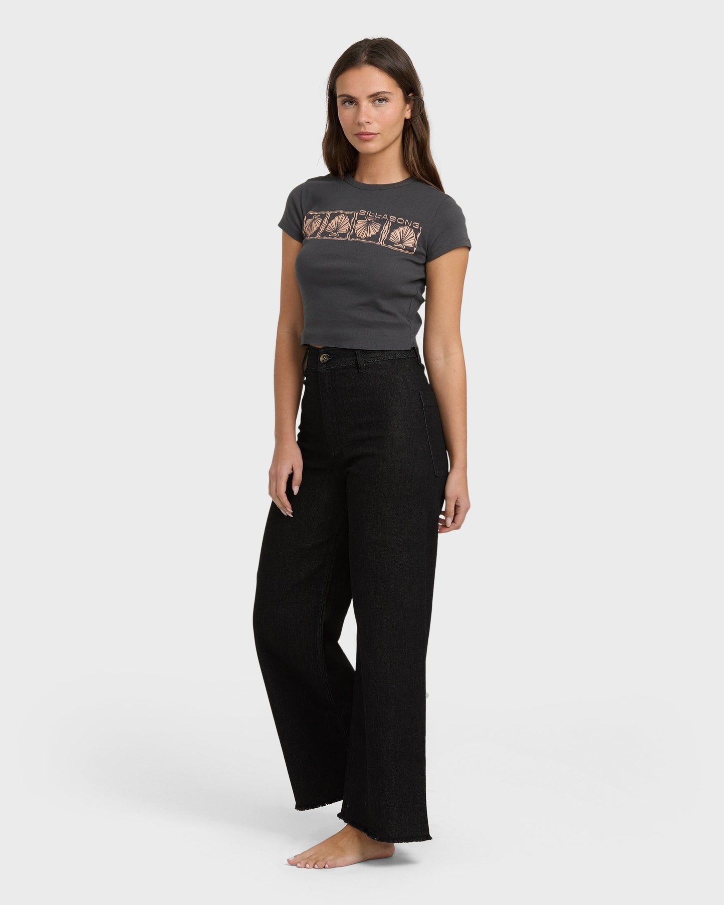 Free Fall High-Waist Pants - Black Rinse