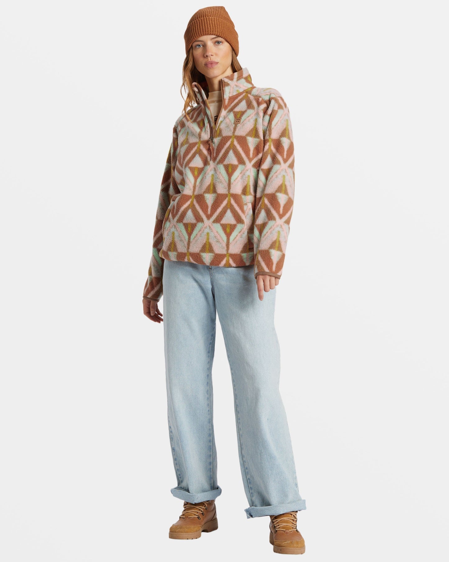 A/Div Boundary Mock 3 Half-Zip Pullover Sweatshirt - Sandalwood