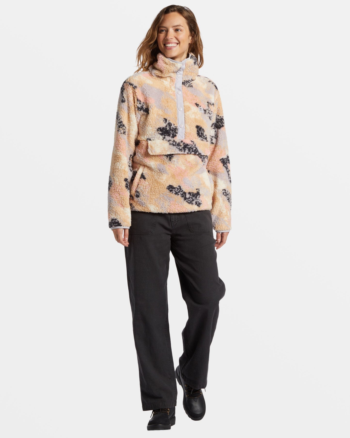 Switchback Mock Neck Fleece - Summer Rain