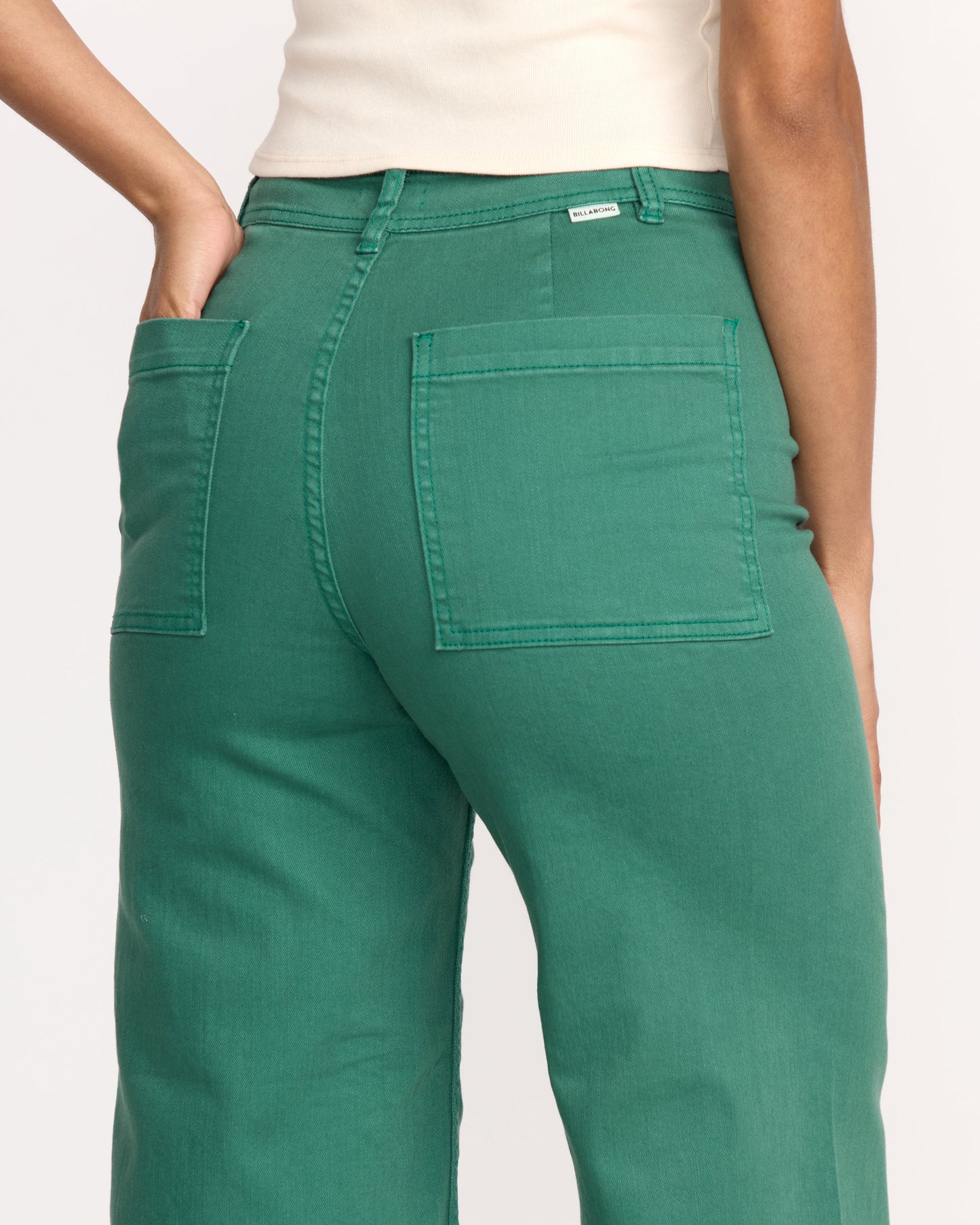 Free Fall High-Waist Pants - Evergreen