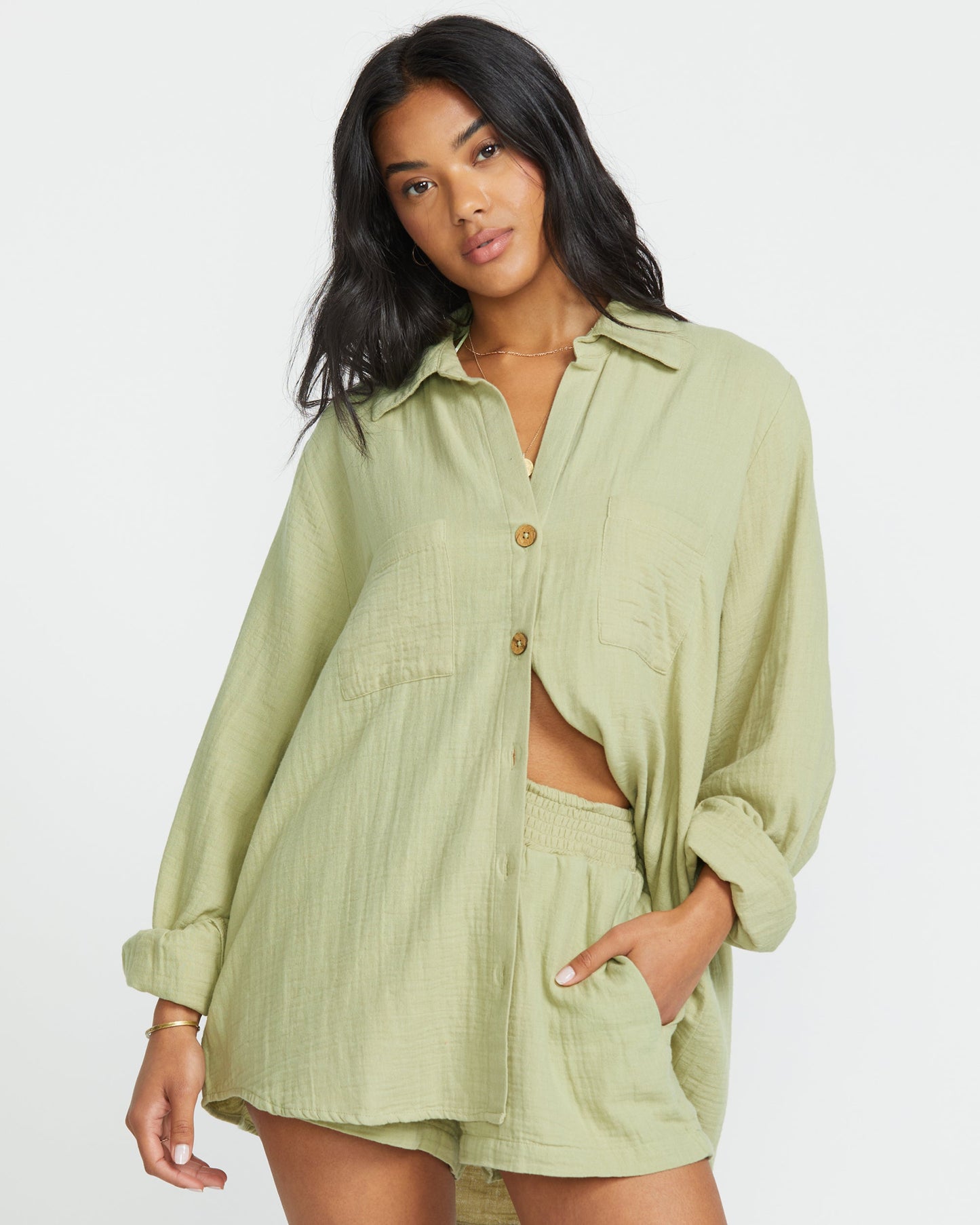 Sweet Swell Long Sleeve Shirt - Avocado