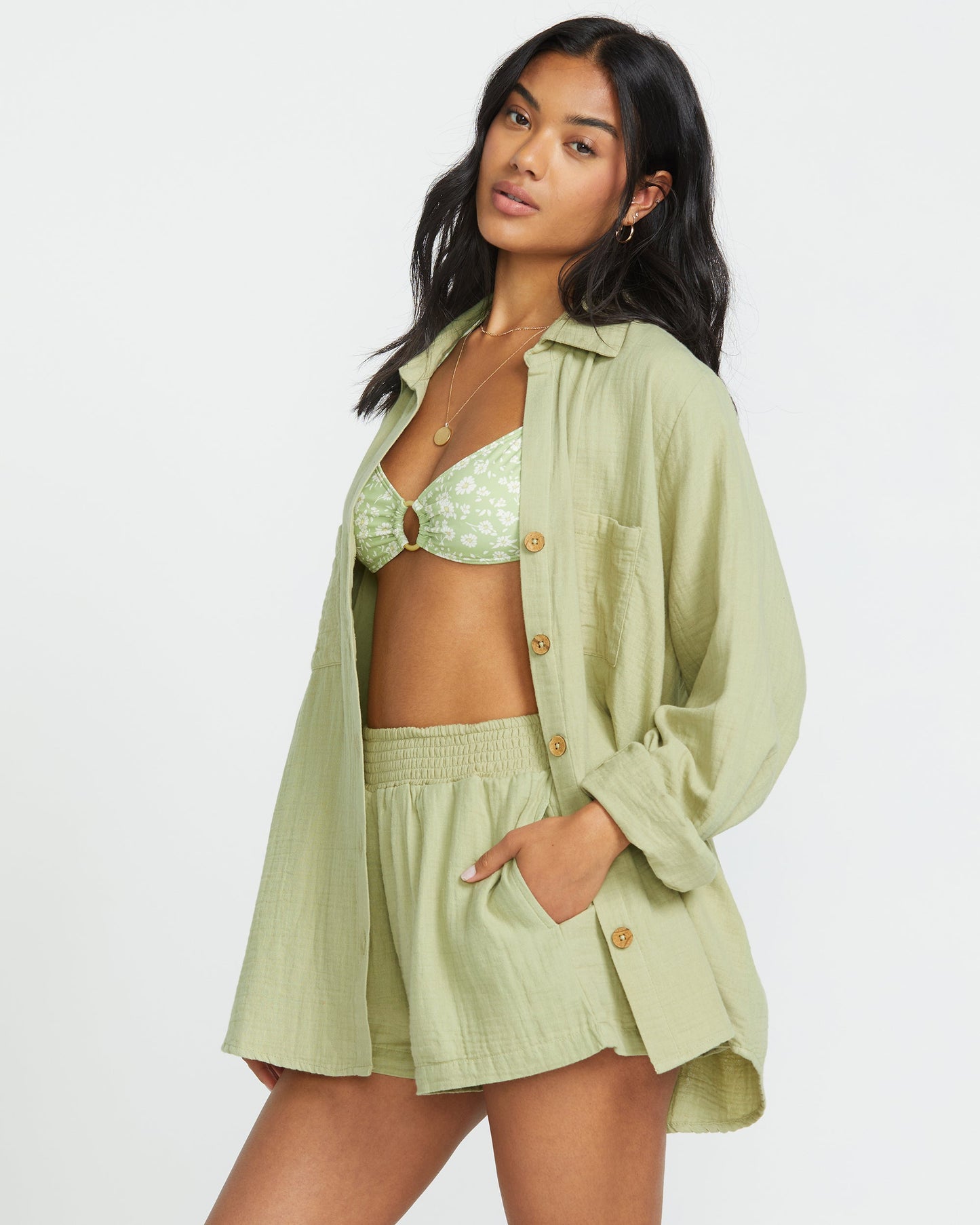 Sweet Swell Long Sleeve Shirt - Avocado