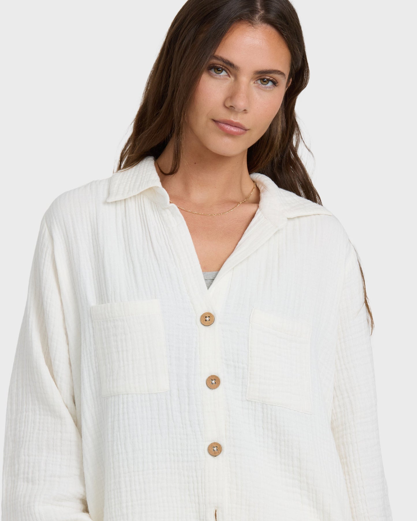 Sweet Swell Long Sleeve Shirt - Salt Crystal
