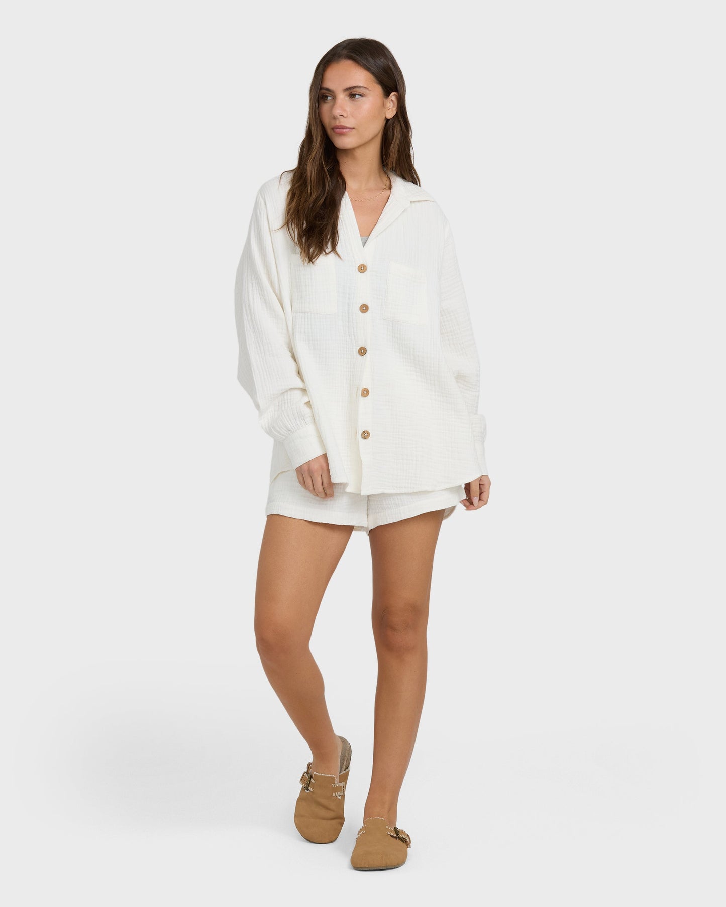 Sweet Swell Long Sleeve Shirt - Salt Crystal