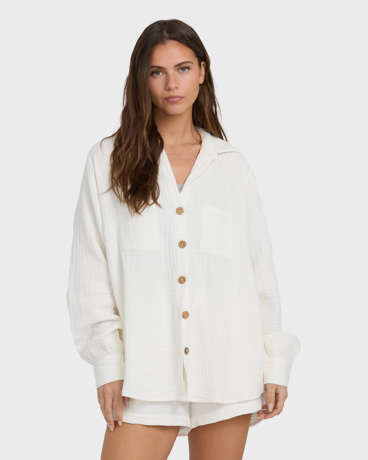 Sweet Swell Long Sleeve Shirt - Salt Crystal
