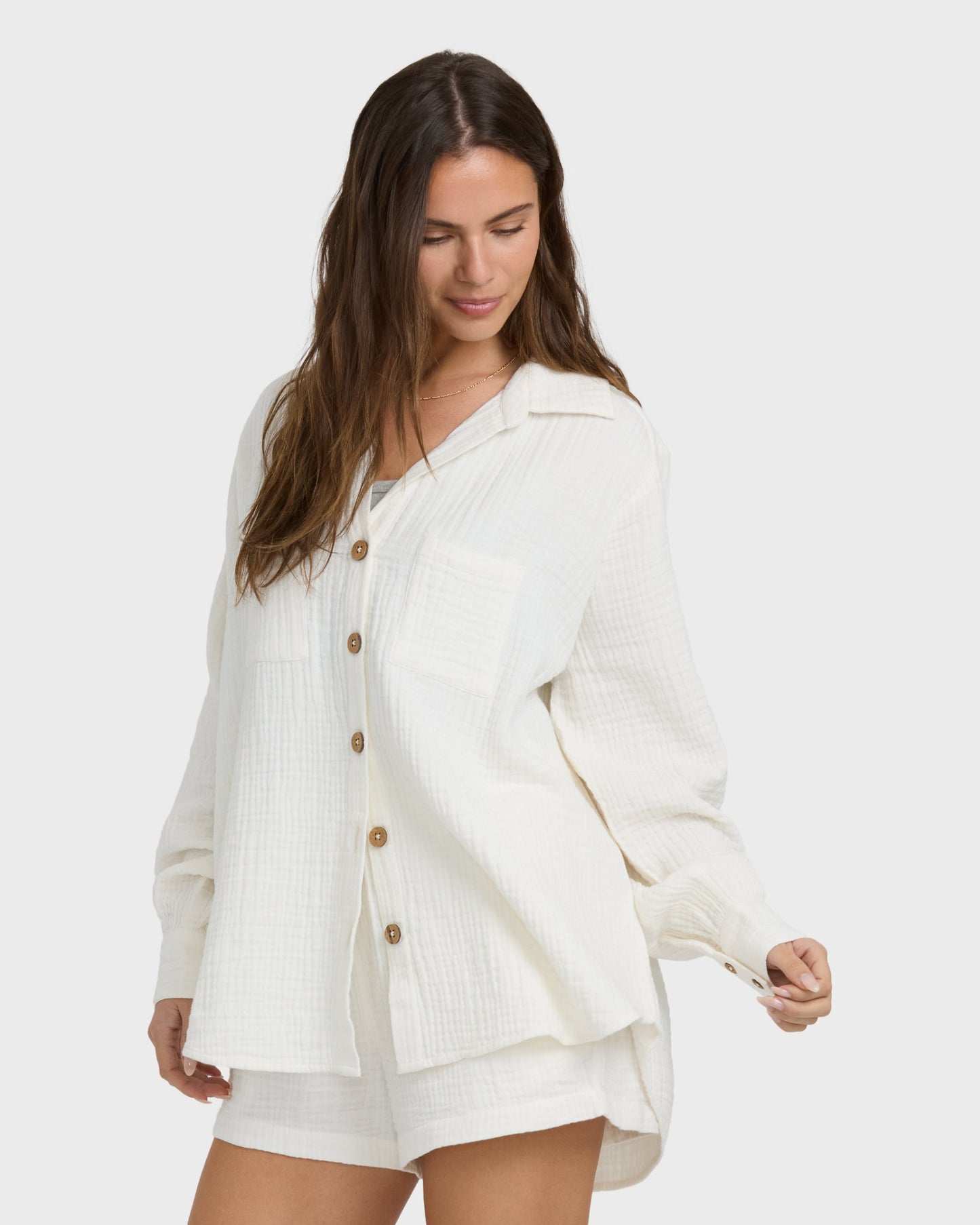 Sweet Swell Long Sleeve Shirt - Salt Crystal