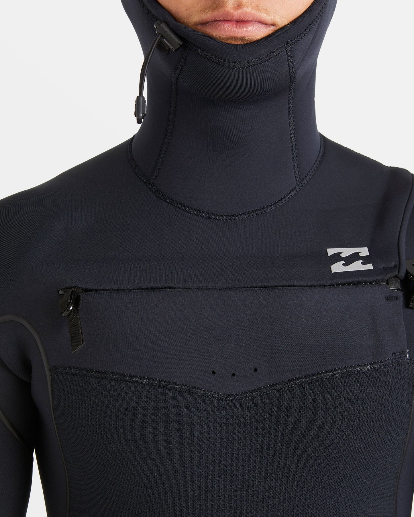 6/5mm Furnace Natural Upcycler Welded Chest Zip Wetsuit - Black