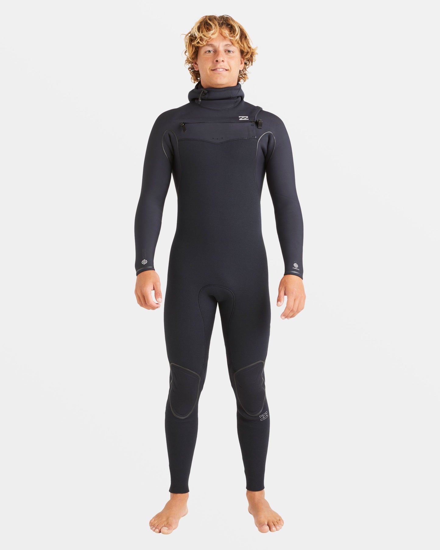 6/5mm Furnace Natural Upcycler Welded Chest Zip Wetsuit - Black