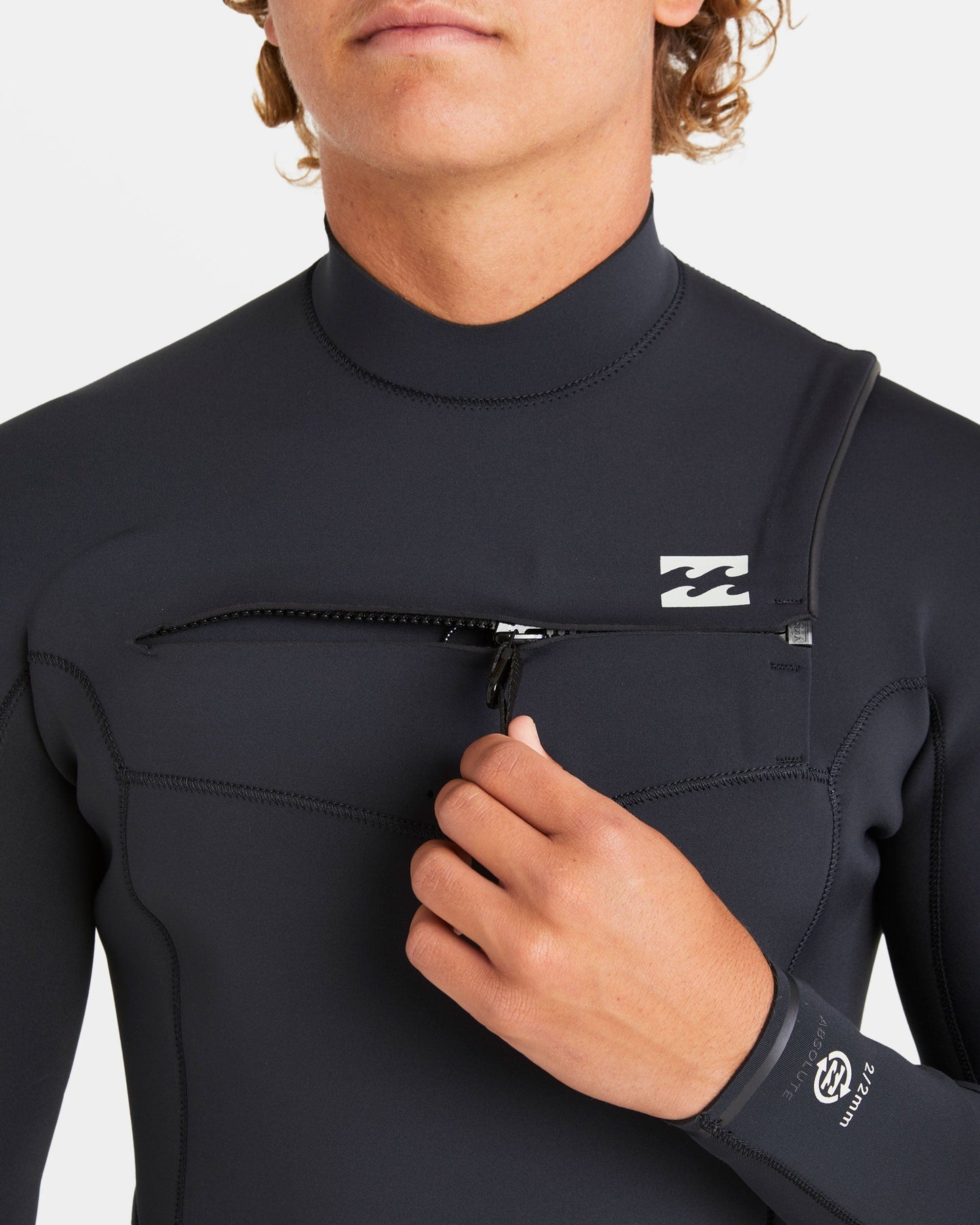 2/2mm Absolute Natural Upcycler GBS Chest Zip Long Sleeve Springsuit - Black