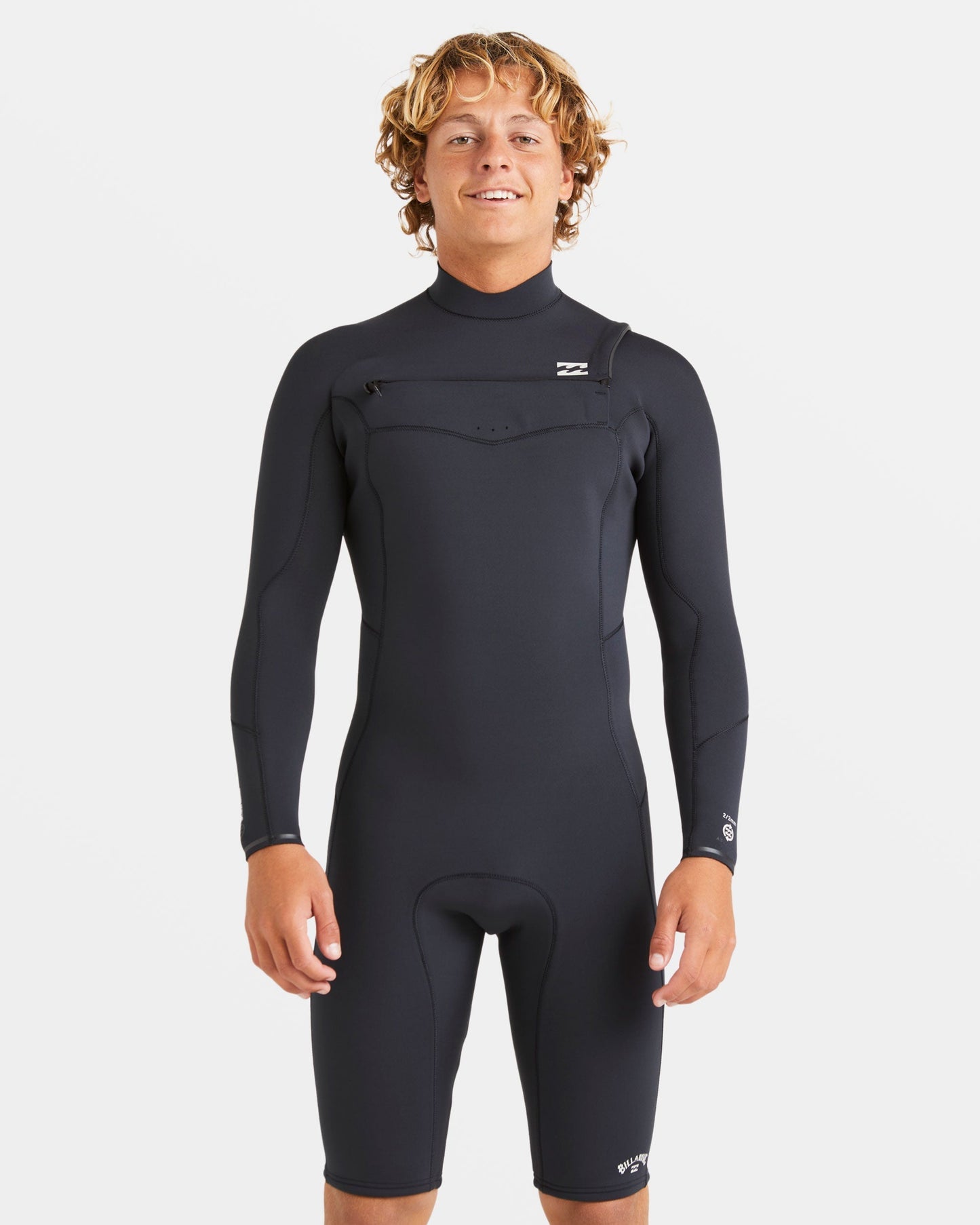 2/2mm Absolute Natural Upcycler GBS Chest Zip Long Sleeve Springsuit - Black