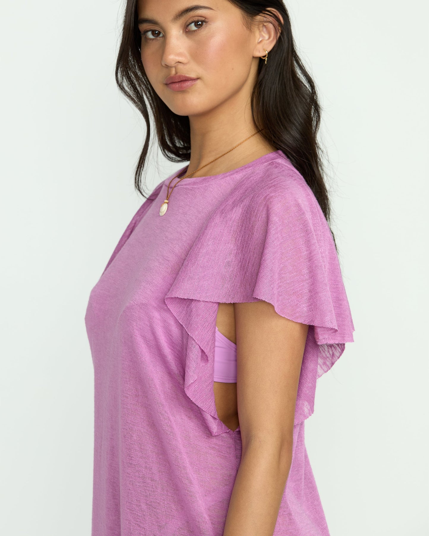 Out For Waves Coverup Dress - Bright Rose
