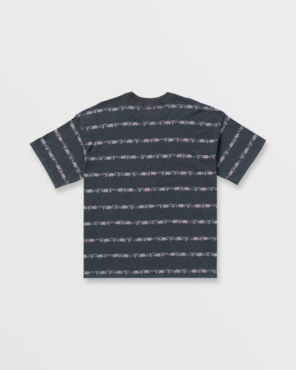 Raging Bull Stripe Tee - Washed Black