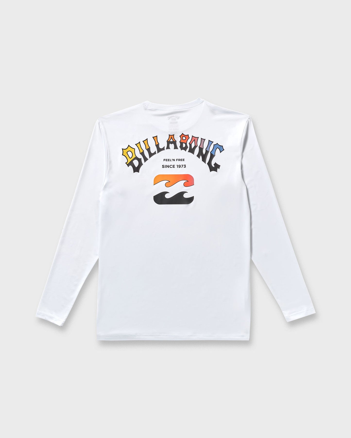 Arch Fade Loose Fit Long Sleeve Surf T-Shirt - White