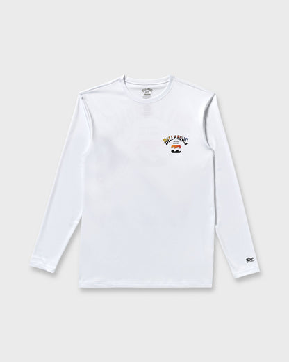 Arch Fade Loose Fit Long Sleeve Surf T-Shirt - White