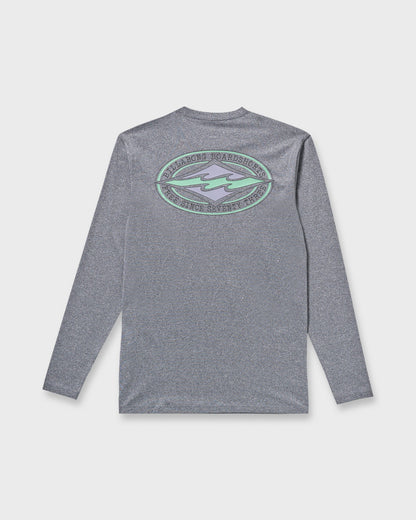 Diamond Vision Loose Fit Long Sleeve Surf T-Shirt - Grey Htr