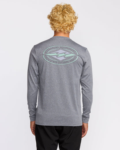 Diamond Vision Loose Fit Long Sleeve Surf T-Shirt - Grey Htr